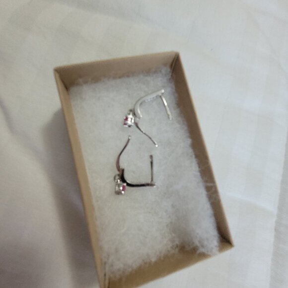 Ruby Sterling Dangle Earrings - Picture 11 of 11